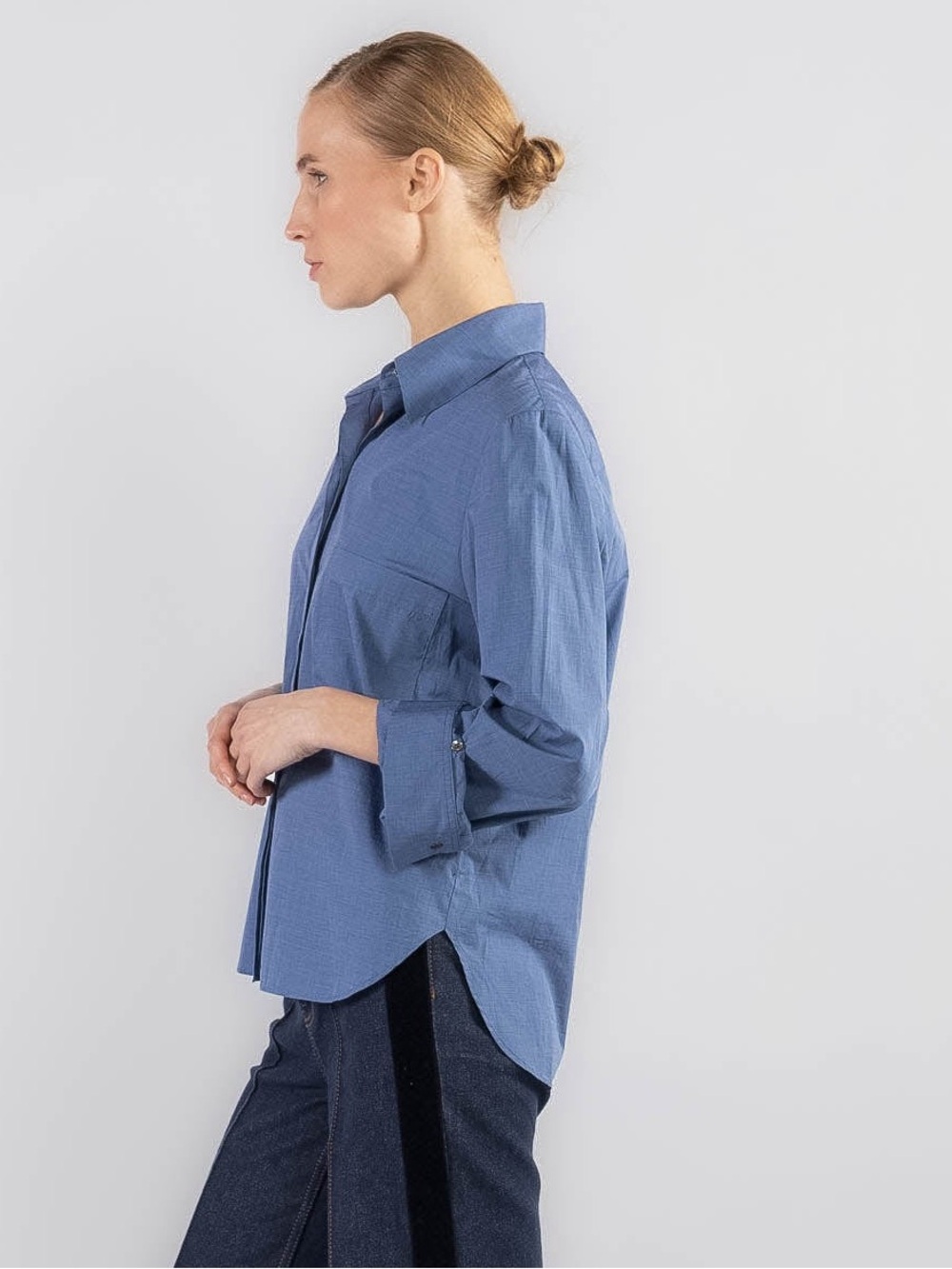 TWP Boyfriend Shirt Indigo blue L